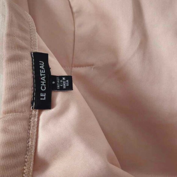 Le chateau Y2K Rose Pink Sleeveless Semi Formal Prom Dress Sz 9 - Picture 3 of 4